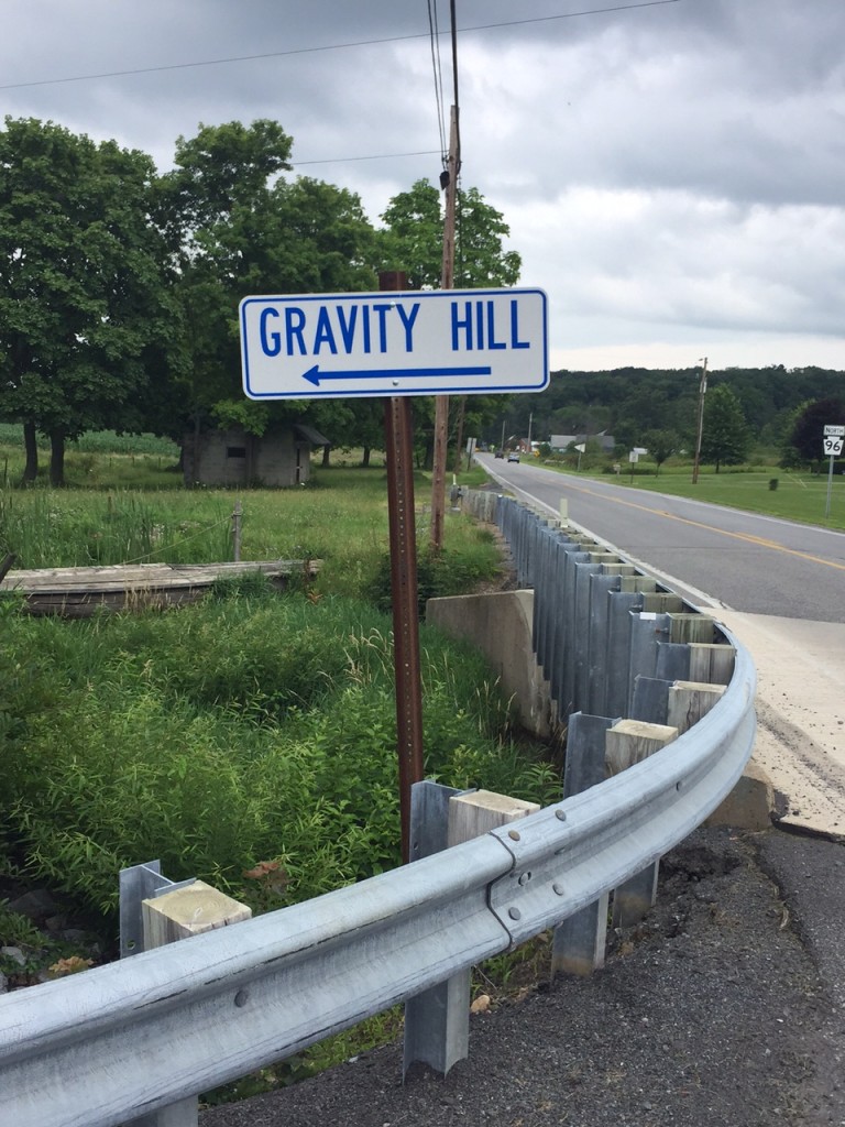 A real sign to Gravity Hill